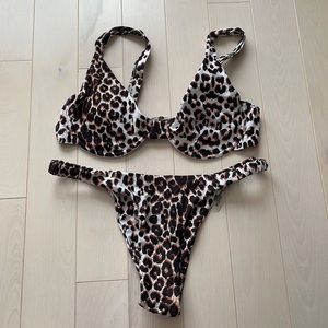 Shein bikini leopard set